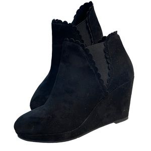 Chinese Laundry Black Suede Booties